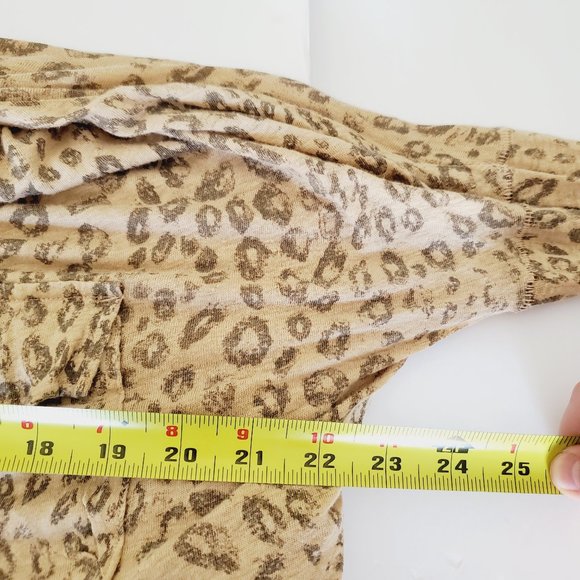 ARITZIA WILFRED 100% Linen Leopard Print Top - Picture 7 of 9